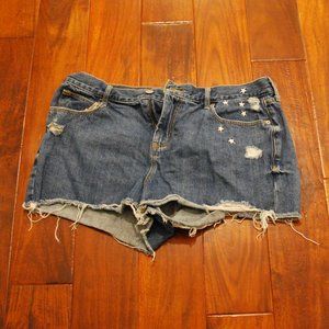 Old Navy Star Embroidered Denim Shorts